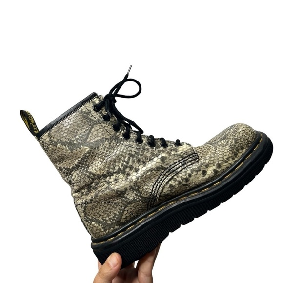 Dr.Martens DMs 1460 Vintage 90’s SnakeSkin wedge platform England Boots US6 - Picture 6 of 14